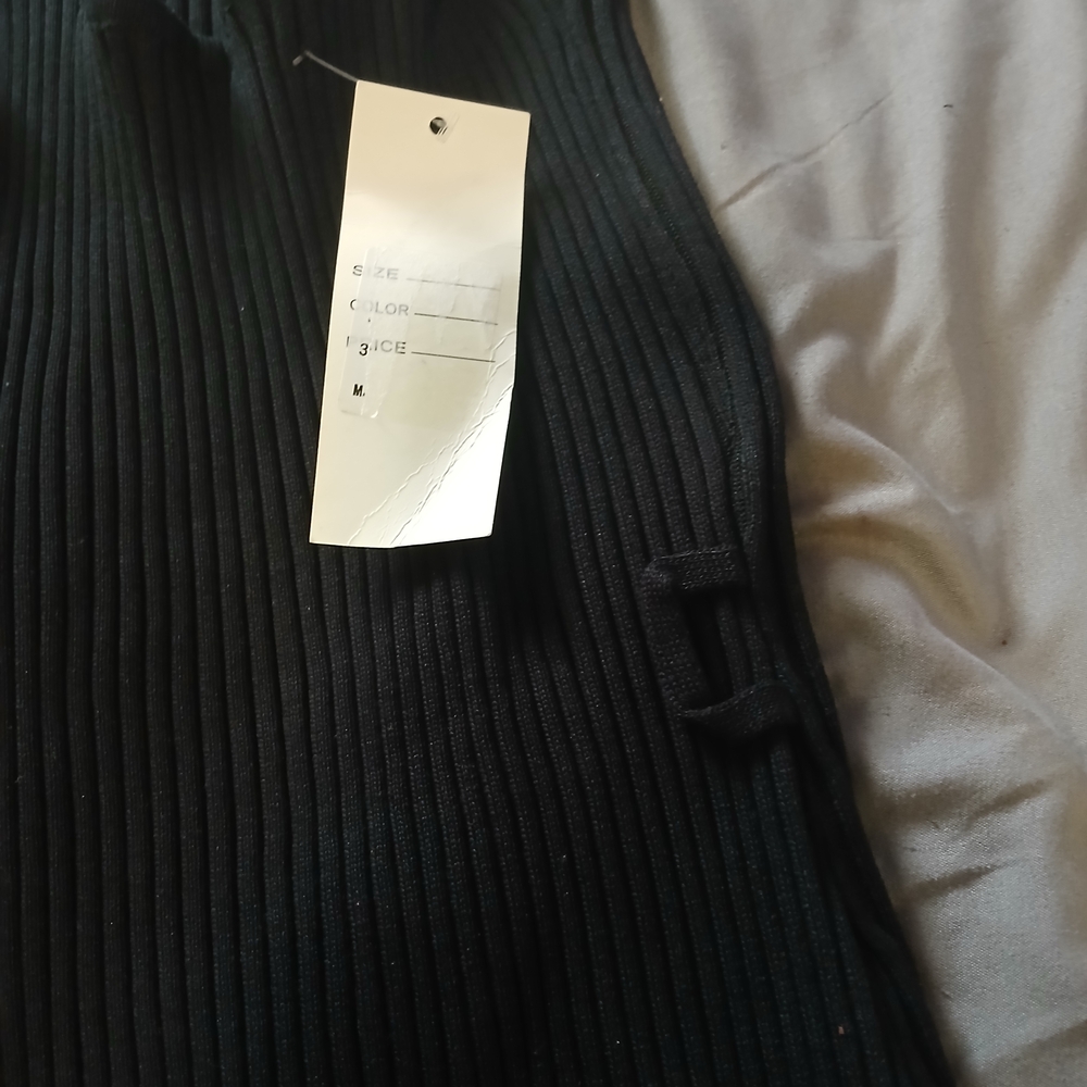 NWT Ardo Fashion Black Romper, Ribbed Knit, Sleeveless, Stretchy, Sz 3(M) - Picture 3 of 7